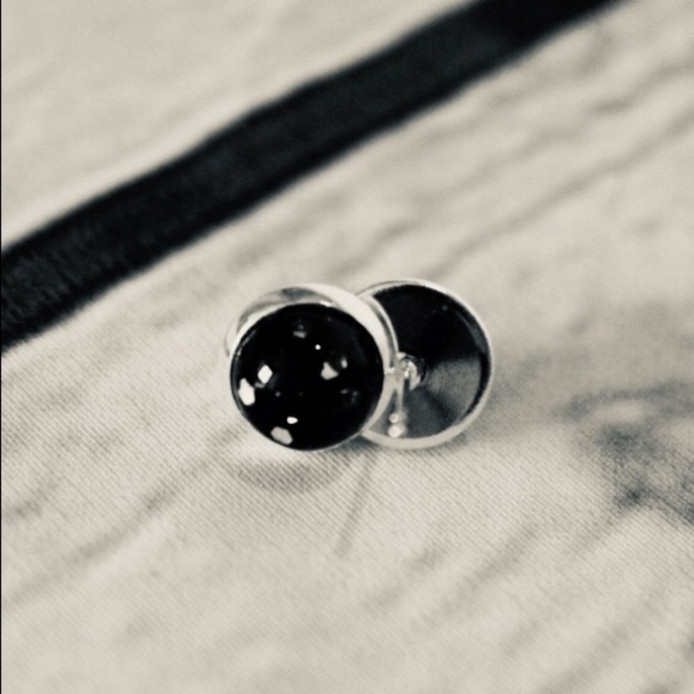 Black and Silver Studs